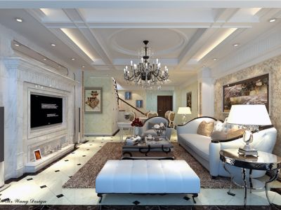 四海逸家欧式220平别墅装修案例