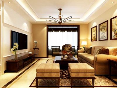 17万打造美式风格装修二居室装修设计