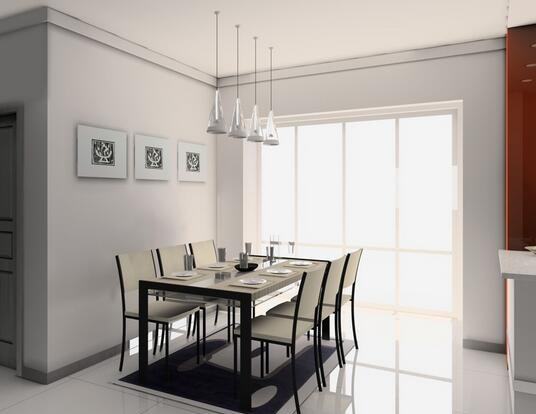 餐桌摆放效果图