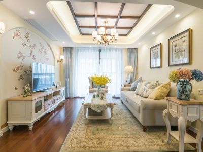 105平米三居室美式田园风格装修