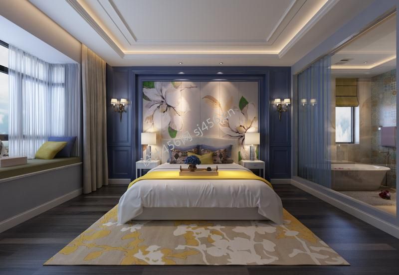 半山国际256平米四居室欧式风格卧室装修设计效果图