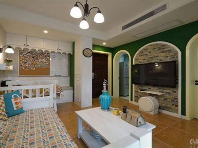 中德英伦世邦88平米混搭风格装修效果图