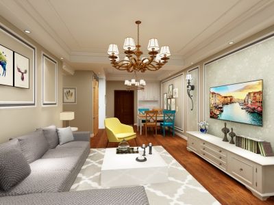 天悦府三居98平现代风格装修效果图