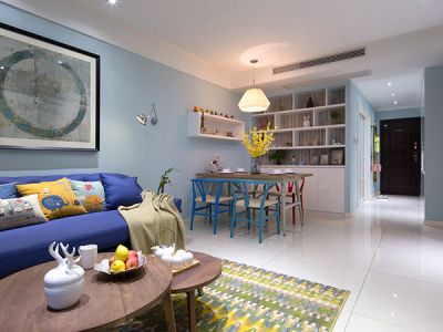 英伦联邦93平两居简欧风格装修案例