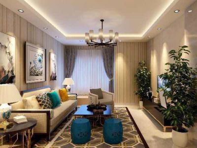 佳州星城二居74平现代风格装修效果图