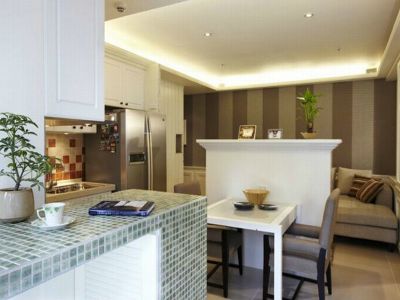 绿地城85平米二居美式风格装修效果图