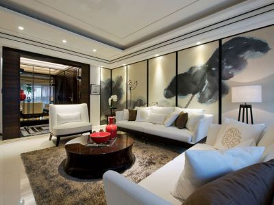 金科十年城100㎡新中式三居室装修案例