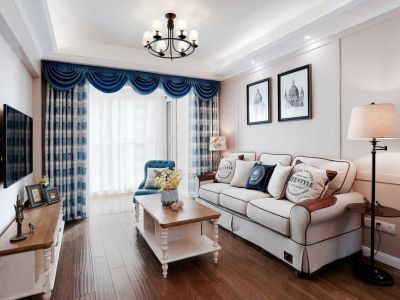 银杏广场96平米二居现代美式装修效果图