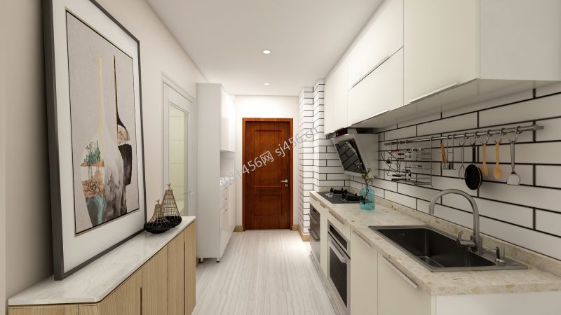 誉峰遇见38平米现代风格小户型厨房装修设计效果图