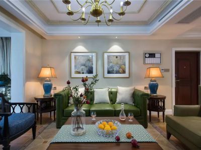 锦江·城市花园三居142平美式风格装修案例
