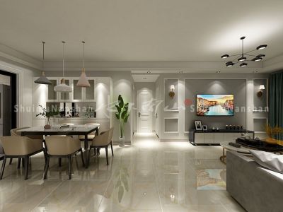 香颂小镇三居115平现代风格装修设计效果图