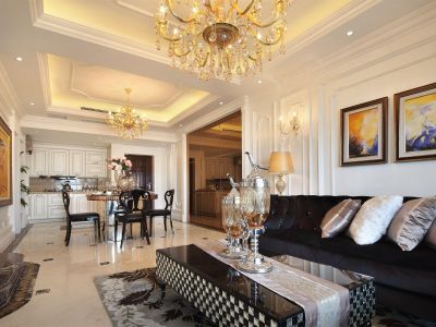 珠江骏景三居178平法式装修设计效果图