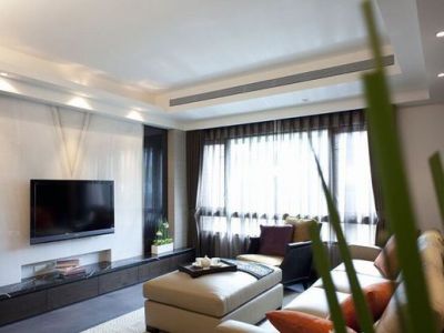 望景苑三居101平现代风格装修设计效果图