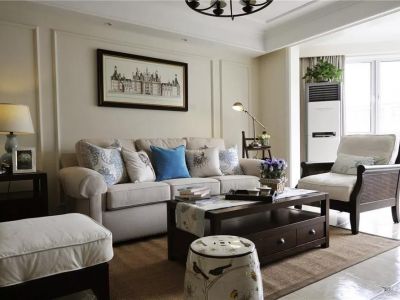 天水雅居阁装饰财富阳光124㎡美式风格案例赏析！