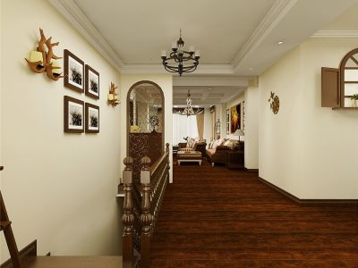 美式风格复式220平装修效果图