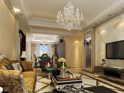 保利海上罗兰125平米现代风格装修效果图