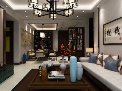 滨河果岭133平米现代简约装修案例