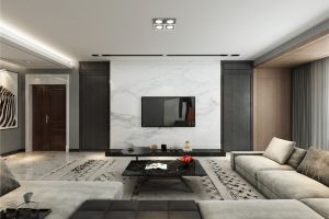 【方林装饰】广厦新城160平黑白灰色系案例