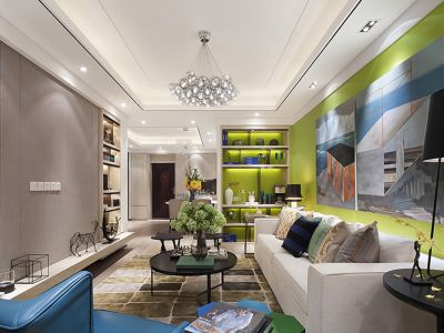 伊萨卡国际城三居136平现代简约风格装修案例