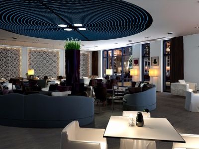 咖啡厅现代风格1000平装修效果图