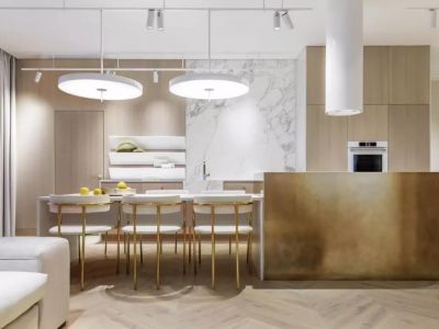 三居130平现代风格装修效果图