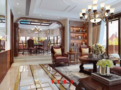 阳光水榭新古典风格感168平复式装修设计图片