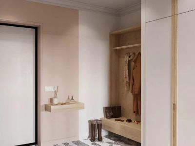 82平米现代混搭两居装修设计效果图