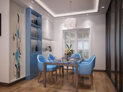 滟澜山140平三居现代风格装修效果图