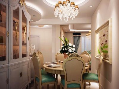 顺发泽润园三居126平简欧风格设计案例