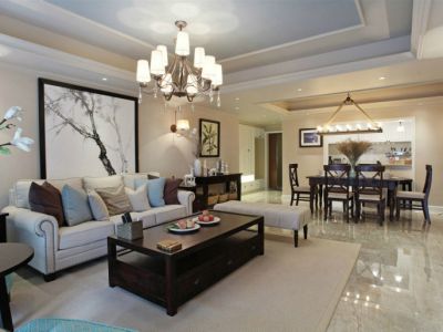 世纪春天142平米复式现代美式装修效果图