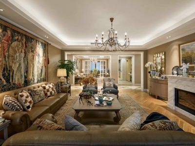 香澜半岛156平米三居法式风格装修效果图