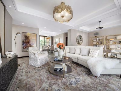 130平美式风四居装修设计效果图