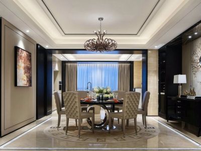 180平混搭风四居式装修设计效果图