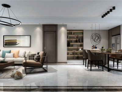 130平米后现代风格复式装修设计效果图