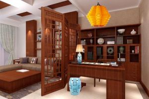 【百圣百装饰】书房客厅一体如何设计 客书房一体注意事项