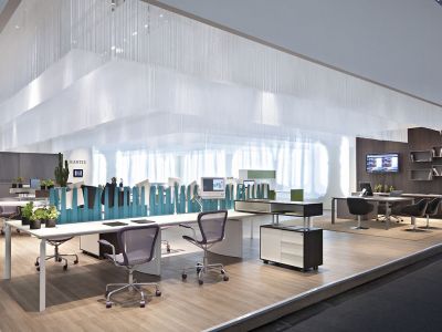 1200平米现代风格办公家居展馆设计装修案例