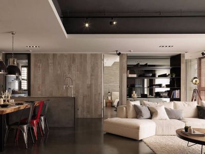 个性独具165平大气硬朗工业风三居装修设计效果图