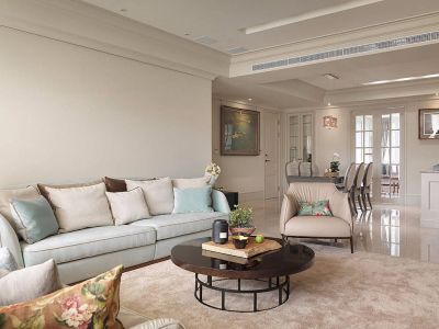 明净大气雅宅216平美式风四居室装修设计效果图