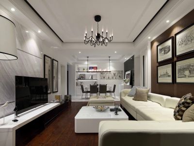 天鹅湖一号160平米三居室装修效果图