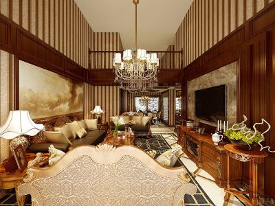 包河花园142平米欧式风格三居室装修效果图