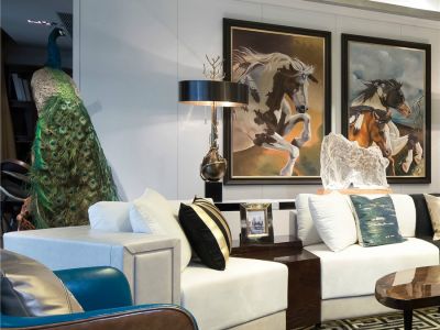 保利紫薇花语现代风格79平二居室装修效果图