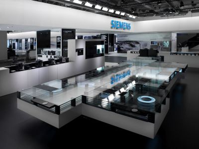 300平米现代风格展馆展厅体育馆企业形象墙设计效果图