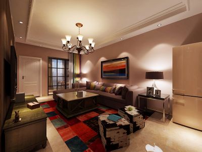 三室98平温馨风格家装图片