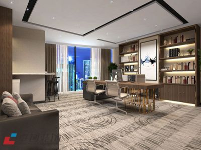 中式风格700平办公室装修设计效果图