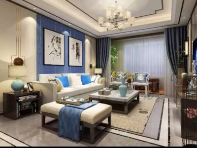 200平米新中式风格别墅装修设计效果图