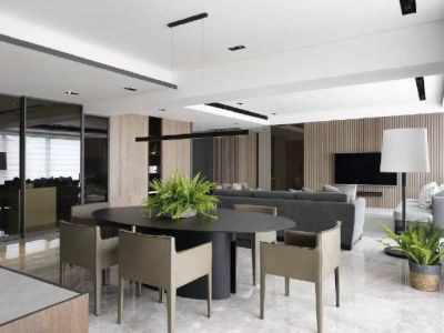 雨润华府123平高级灰装修设计效果图