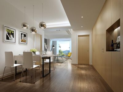 三居室92平现代风格装修图片