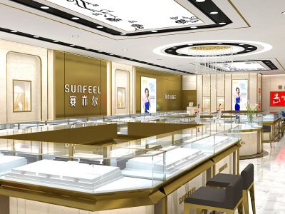 230平米珠宝店装修效果图
