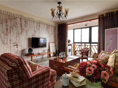 保利锦江里地中海风格118平三居室装修效果图