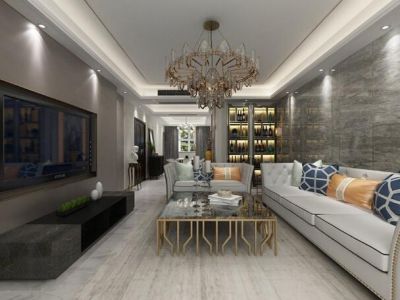 壹品兰轩168平米四居室港式轻奢风格装修效果图